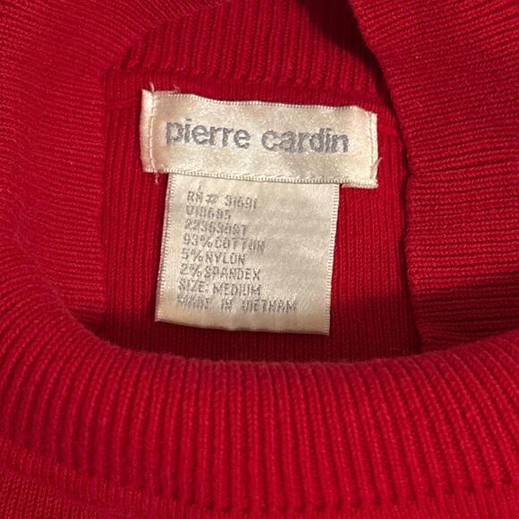 red ribbed turtleneck sweater - Picture 3 of 3